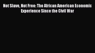 Read Not Slave Not Free: The African American Economic Experience Since the Civil War Ebook