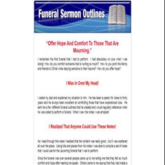 funeral sermon outlines - free eBooks download