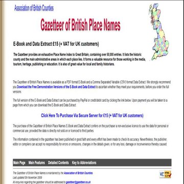 Gazetteer Of British Place Names.