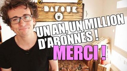 1 an, 1 million d'abonnés ! Merci à tous !