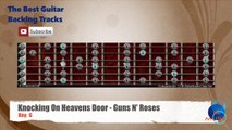Knocking On Heavens Door Style Guns N' Roses Guitar Backing Track with scale chart