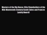 Read Masters of the Big House: Elite Slaveholders of the Mid-Nineteenth-Century South (Jules