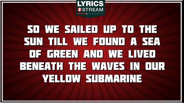 Yellow Submarine - The Beatles tribute - Lyrics