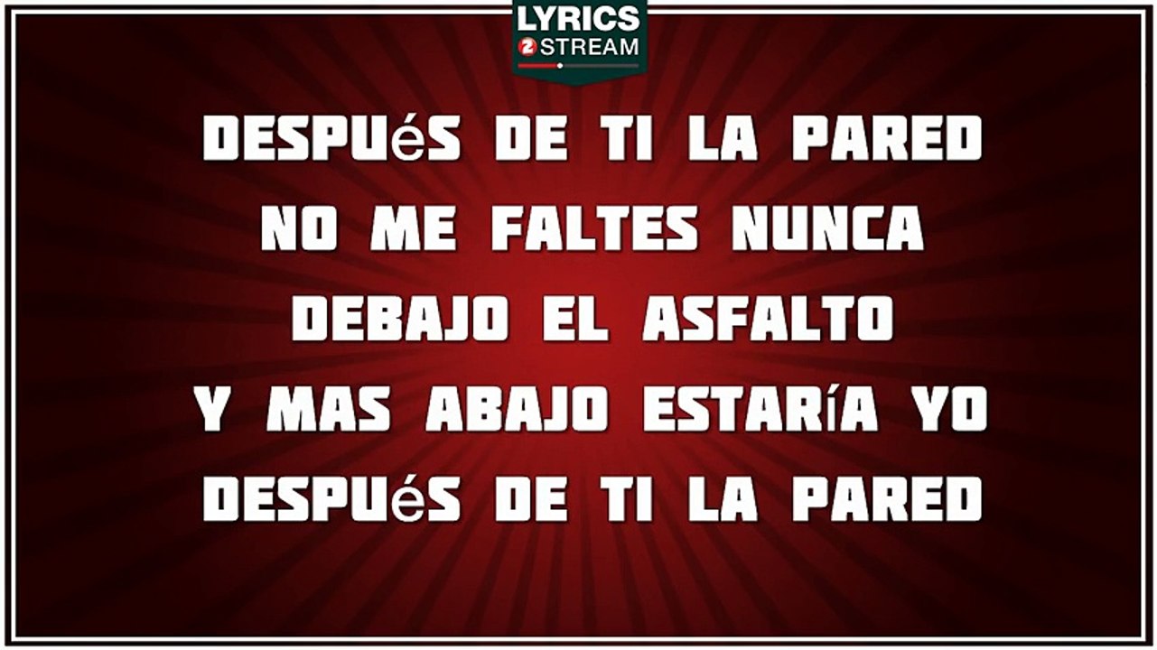 La Pared - Shakira tribute - Lyrics