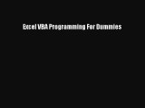 Download Excel VBA Programming For Dummies Ebook Online