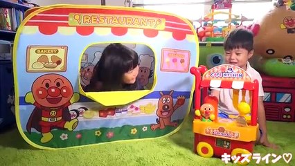 アンパンマン おうちでレストラン & カフェキッチン おもちゃアニメ したよ♫ Anpanman Toy Comedy