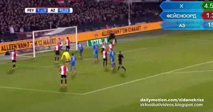 1-1 Markus Henriksen Goal HD - Feyenoord 1-1 AZ Alkmaar 03.03.2016 HD