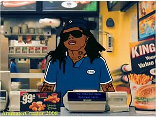 LIL Wayne works @ burger king