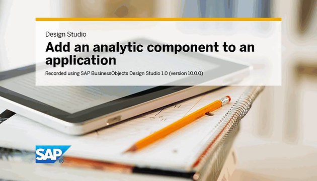 Add an analytic component to an application SAP BusinessObjects Design Studio 1.0