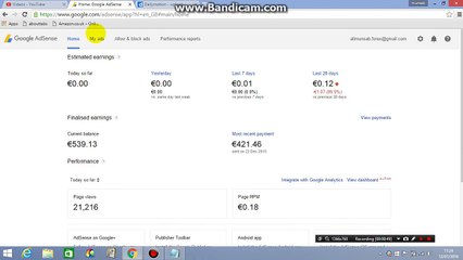How to overview all time earnings on google adsense account