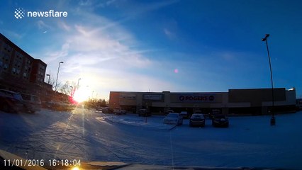 Stunning sunset over Canadian city