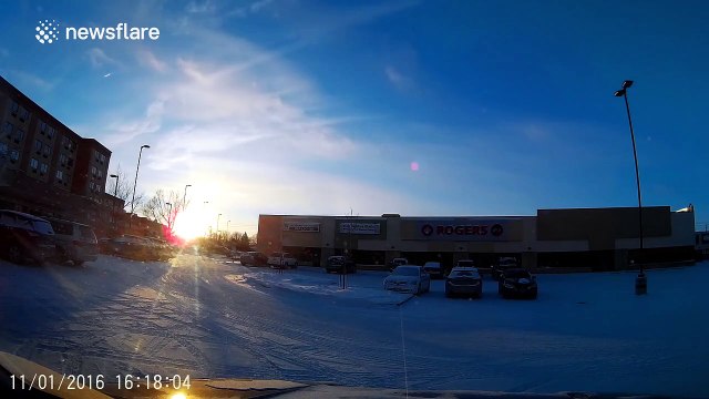 Stunning sunset over Canadian city