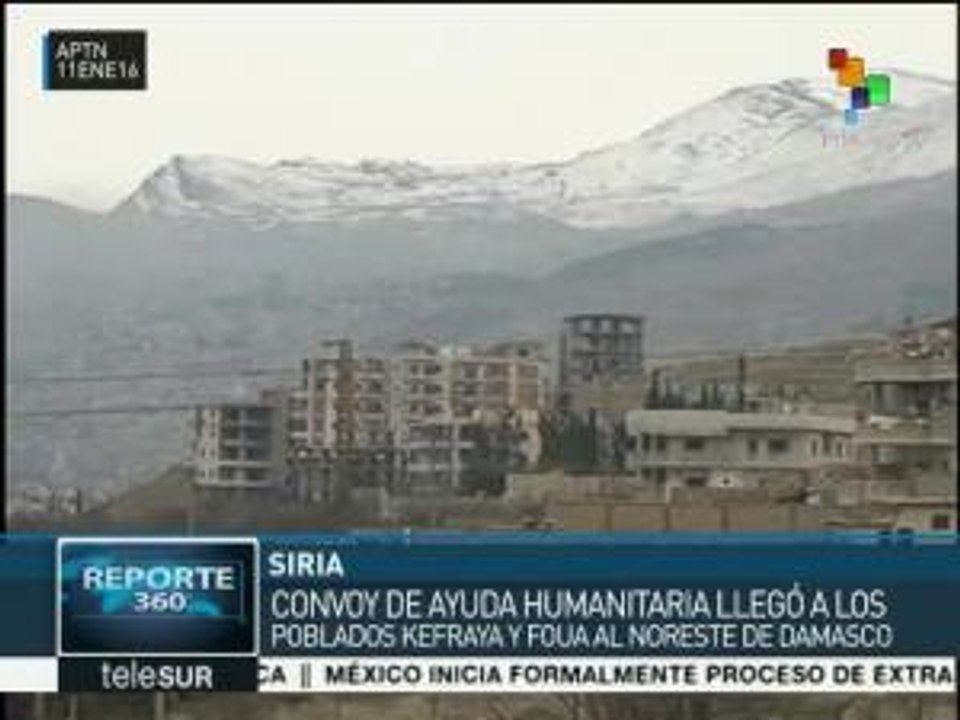 Siria: arriba convoy de ayuda humanitaria a Kefraya y Foua
