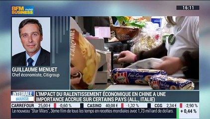 L'actu macro-éco: "On est dans une situation relativement confortable pour pouvoir essayer de gérer le ralentissement chinois", Guillaume Menuet - 11/01