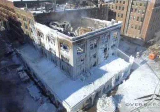 Ice Forms on Gutted Building in Omaha After Firefighters Douse Fire