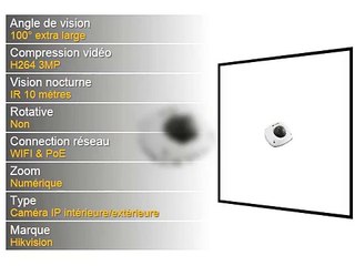 Hikvision DS-2CD2532F-IWS Full HD 3MP PoE/WIFI grand angle 98.5°