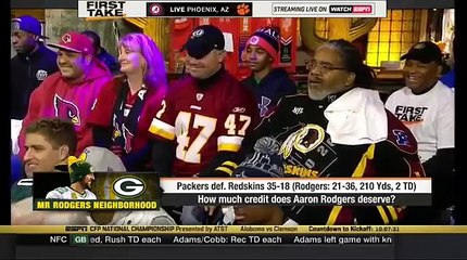 ESPN First Take Today 1/11/16 How Much Credit Does Aaron Rodgers Deserve ?