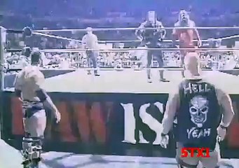 Stone Cold & Rock Vs. Kane & Undertaker (HQ)