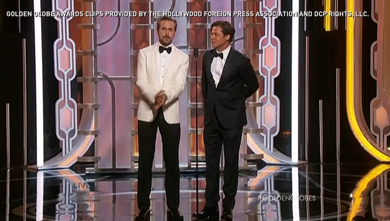 Brad Pitt and Ryan Gosling joke at Golden Globes 2016