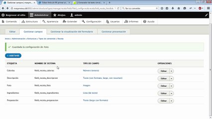 22.01Visualización de los formularios de creación de contenidos