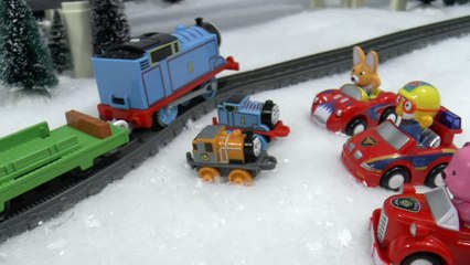 Lets Race! Thomas and Friends Play Doh Lego Duplo Disney Cars 2 Micro drifters Pororo