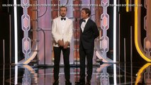 Brad Pitt and Ryan Gosling joke at Golden Globes 2016!!!