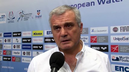Interviews after Italy won by 16:5 against Germany – Men Preliminary, Belgrade 2016 European Championships