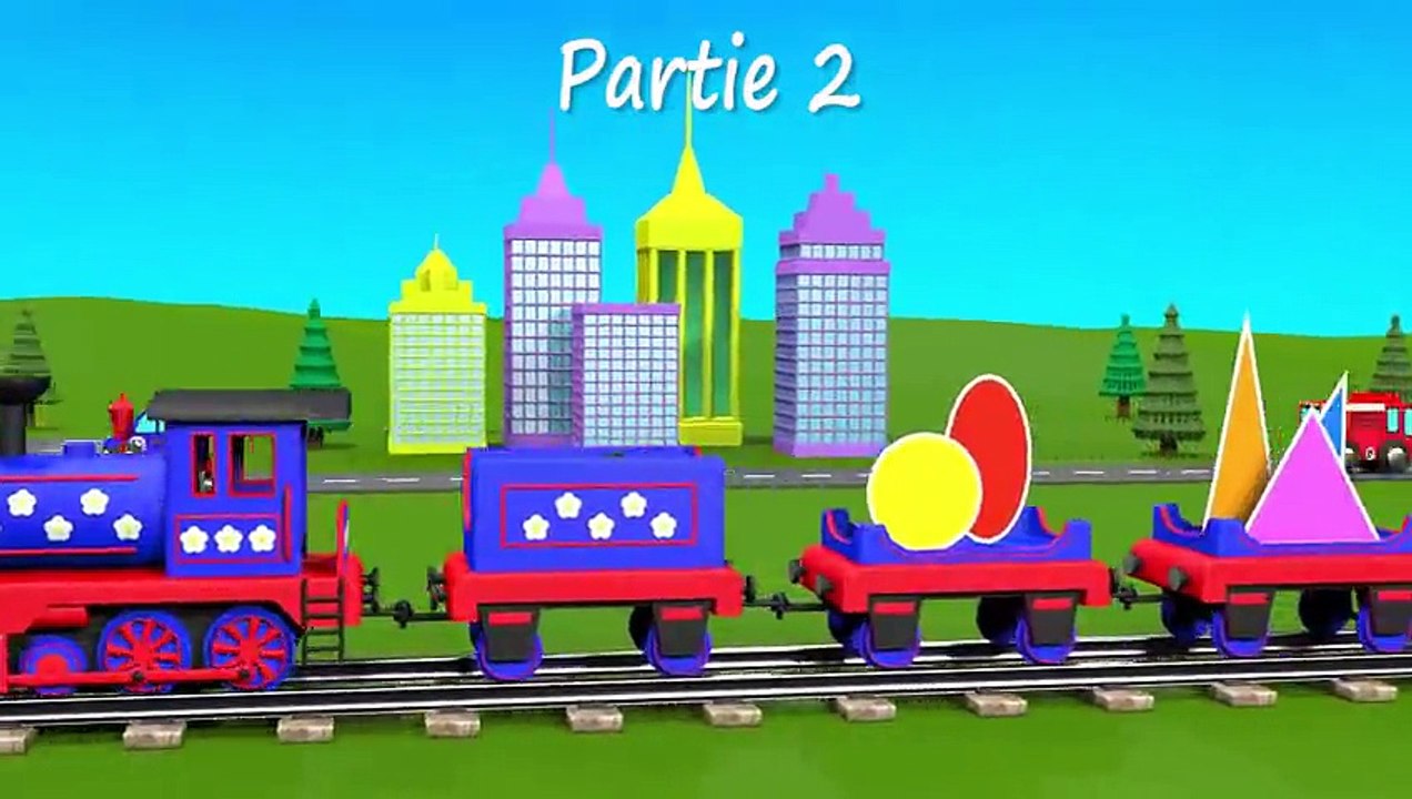 Dessins animés éducatifs. Apprenez les formes géométriques avec le train Tchou-Tchou - !  Fun Fan FUN Videos