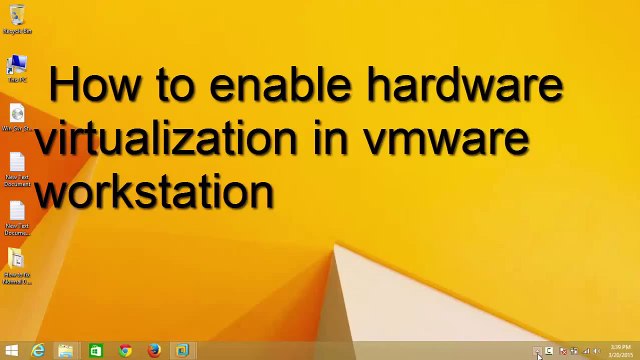 how to enable hardware virtualization in vmware workstation