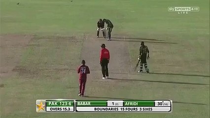 Shahid Afridi saying ("O Teri Khair") on Sunil Narine Delivery