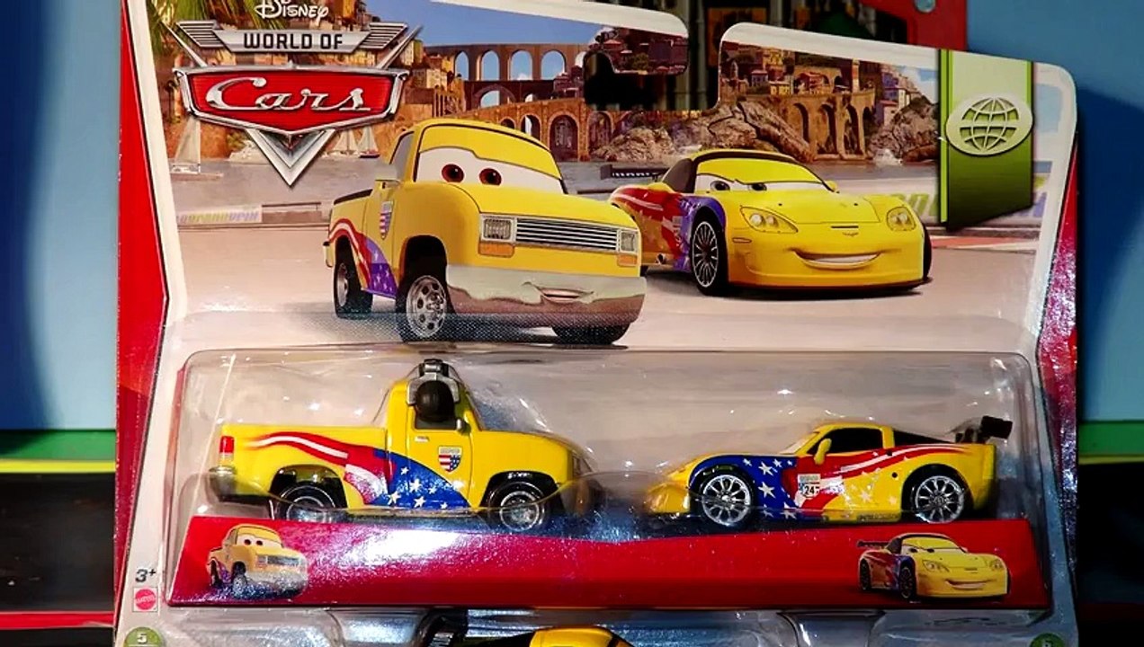2 Pixar Cars John Lassetire Jeff Gorvette Kmart Exclusive Mattel Racer Toys Disney Cars 2