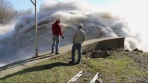 Raging floodwaters released from Oklahoma dam