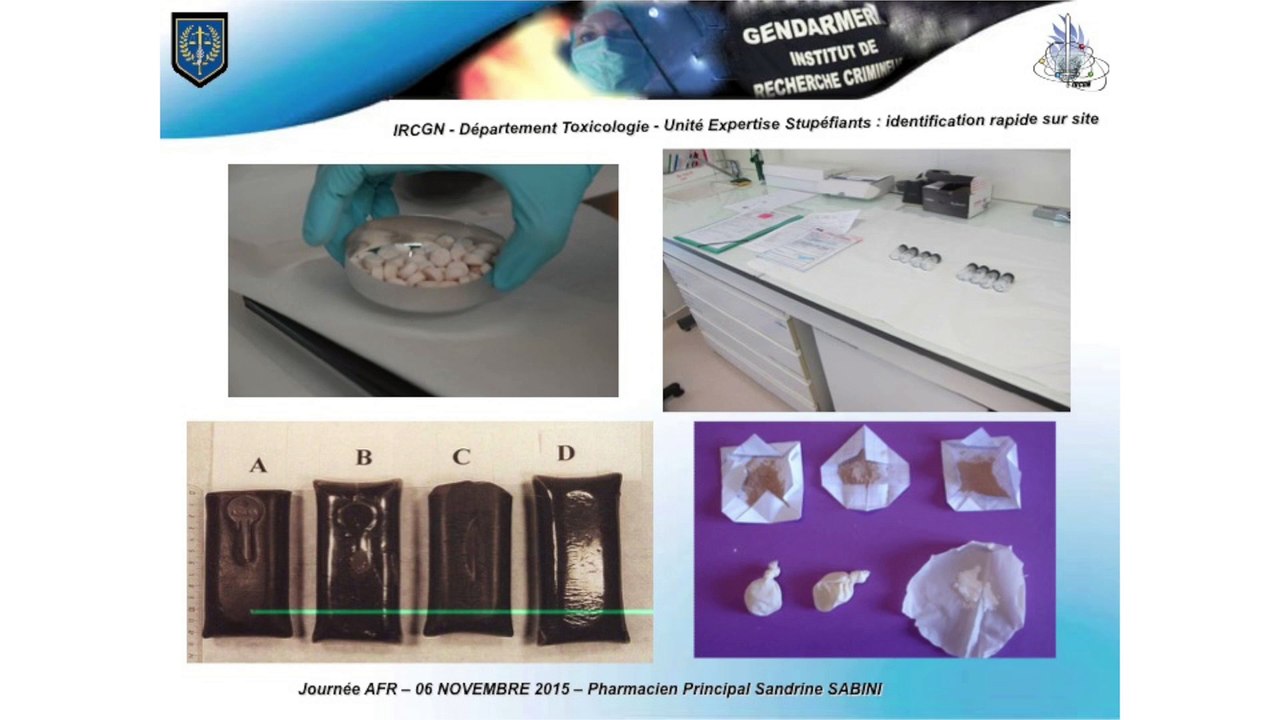 Sandrine Sabini, IRCGN : L'Unité d'Expertise Stupéfiants , l'identification rapide sur site