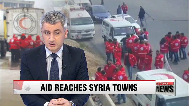 Aid shipments begin to enter three besieged towns in Syria