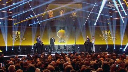 Lionel Messi wins 2015 Ballon d'Or