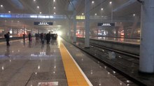 CRH high speed train D5432 into Hangzhou East Station