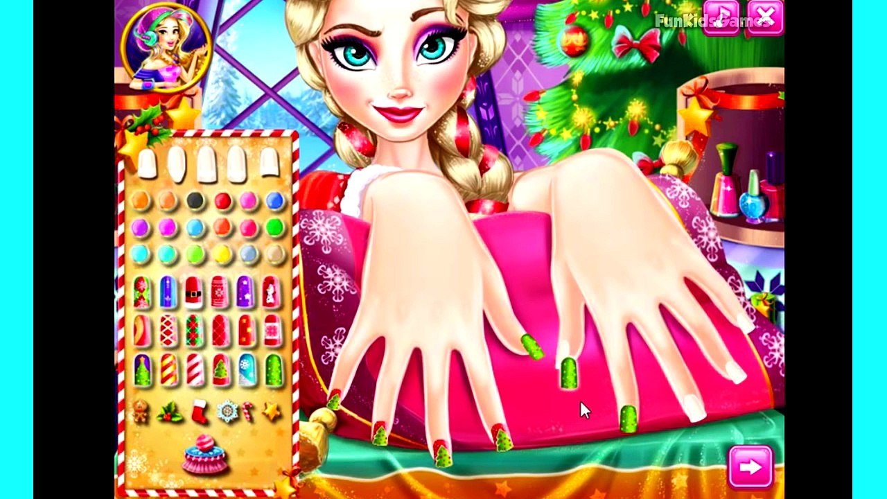 Disney Frozen Game - Elsa Christmas Manicure _ Disney Frozen Movie Cartoon Game