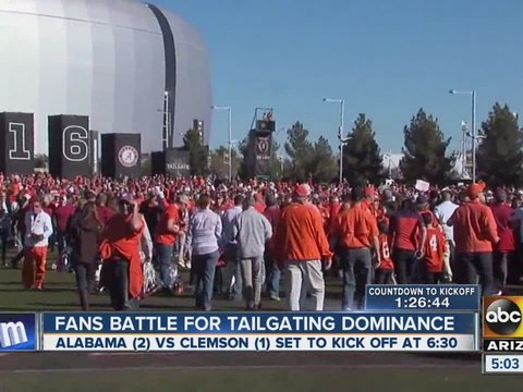 Alabama, Clemson fans battle for tailgating dominance