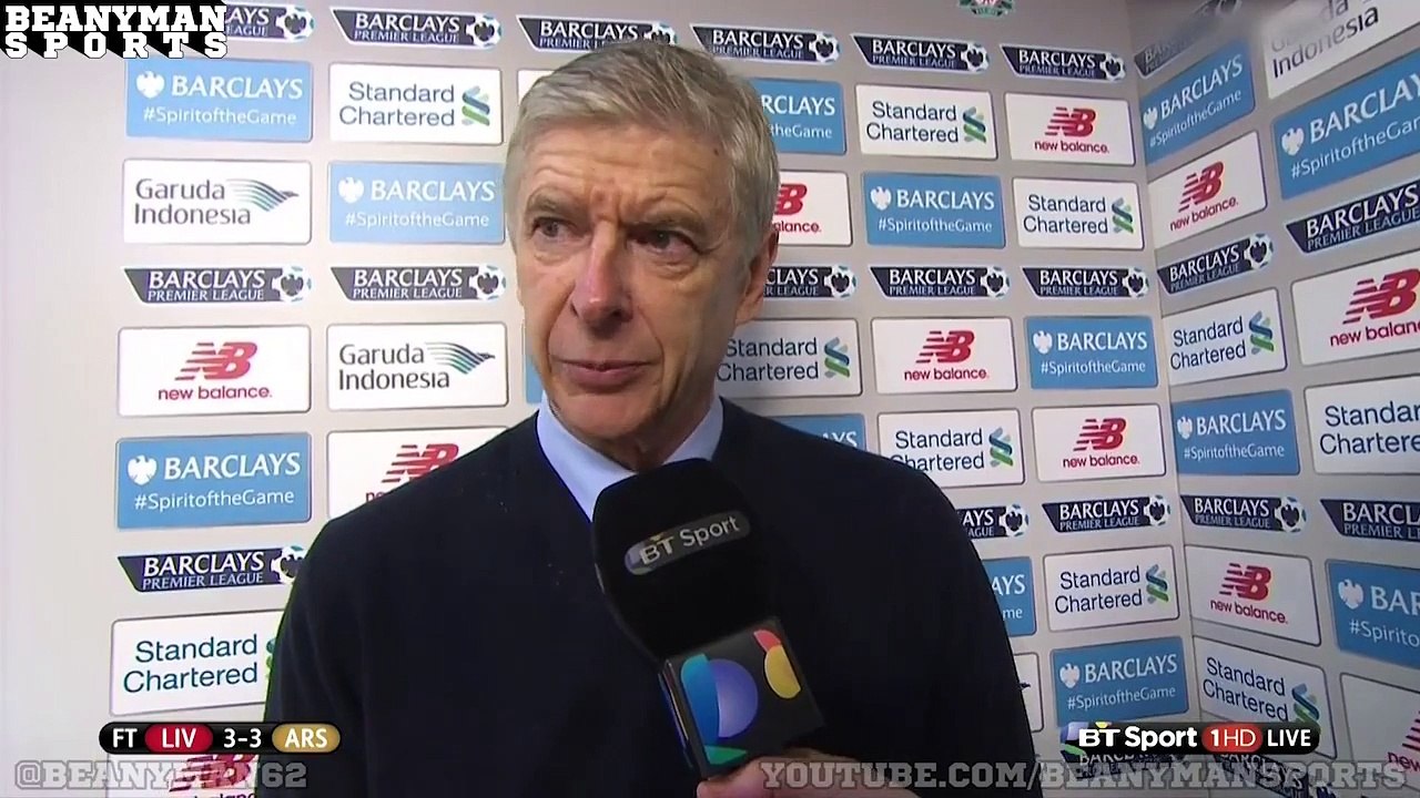Liverpool 3-3 Arsenal - Arsene Wenger Post Match Interview - 13.1.2016