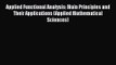 PDF Download Applied Functional Analysis: Main Principles and Their Applications (Applied Mathematical