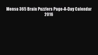 [PDF Download] Mensa 365 Brain Puzzlers Page-A-Day Calendar 2016 [PDF] Full Ebook