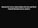 PDF Download Antonio De Torres: Guitar Maker-His Life and Work (Yehudi Menuhin music guides)