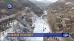 30M tall & 100M wide frozen waterfall spotted in China's Shanxi province