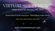 Robert Burns Auld Lang Syne - alto saxophone and piano Sheet Music Video Score