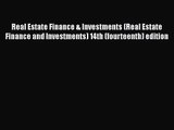 [PDF Download] Real Estate Finance & Investments (Real Estate Finance and Investments) 14th