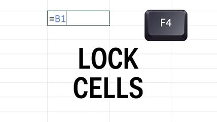 6. Lock cells with F4