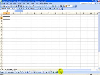 Enter data into multiple sheets at the same time - YouTube