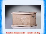 Stone Casket Botticino Marble Funeral Cremation Ashes Urn for Adult (101)