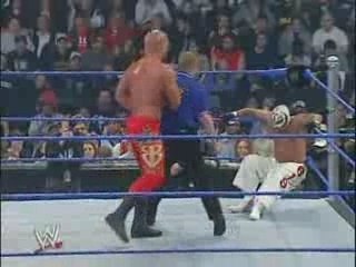 Rey Mysterio & Eddie Guerrero vs. Basham Brothers, Part 2.