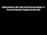 Vallila Interior 140 x 240 cm 83 Percent Cotton/ 17 Percent Polyester Papaija Curtain Red